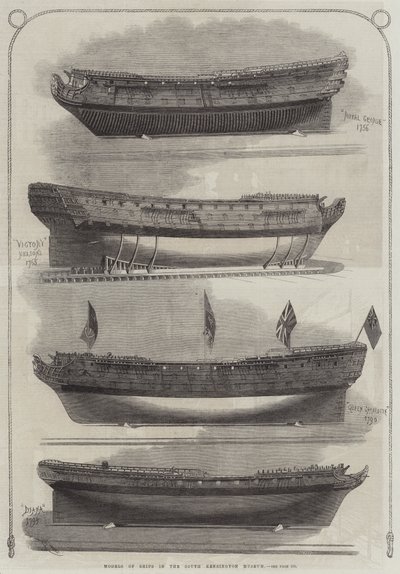 Modeller af skibe i South Kensington Museum af Edwin Weedon